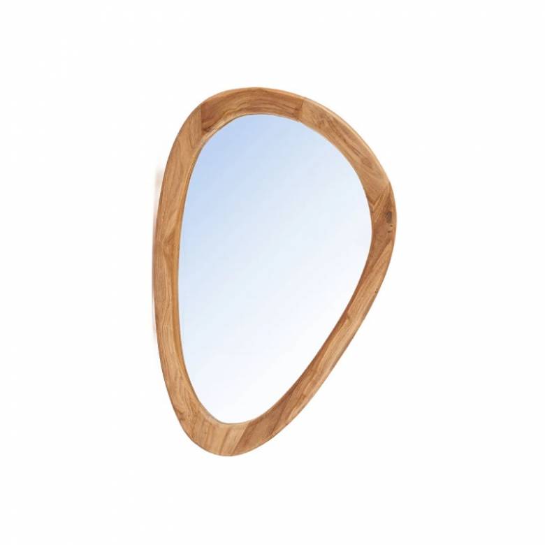 Large Pebble Organic Shaped Mirror In Natural