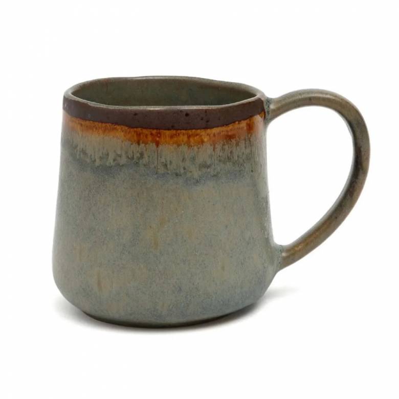 Large Stoneware Mug With Rustic Glaze