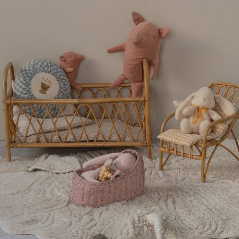 Large Toy Carry Cot In Rose by Maileg 0+