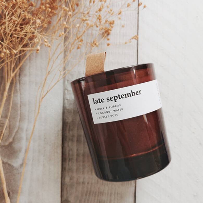 Late September - Candle In Amber Glass Jar 200g