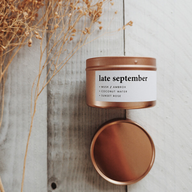 Late September - Candle In Metal Tin 100g