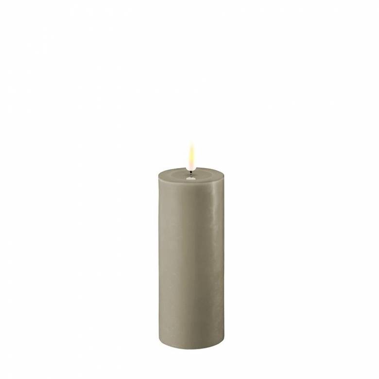 LED Pillar Candle In Sand 5x12.5cm