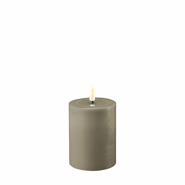 LED Pillar Candle In Sand 7.5x10cm