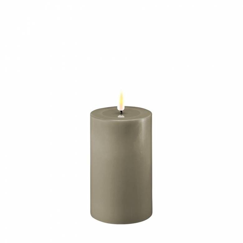 LED Pillar Candle In Sand 7.5x12.5cm