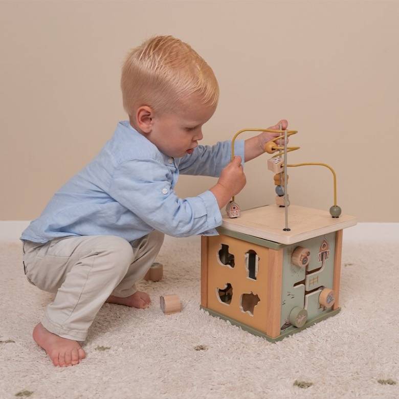 Little Farm Wooden Activity Cube By Little Dutch 18m+