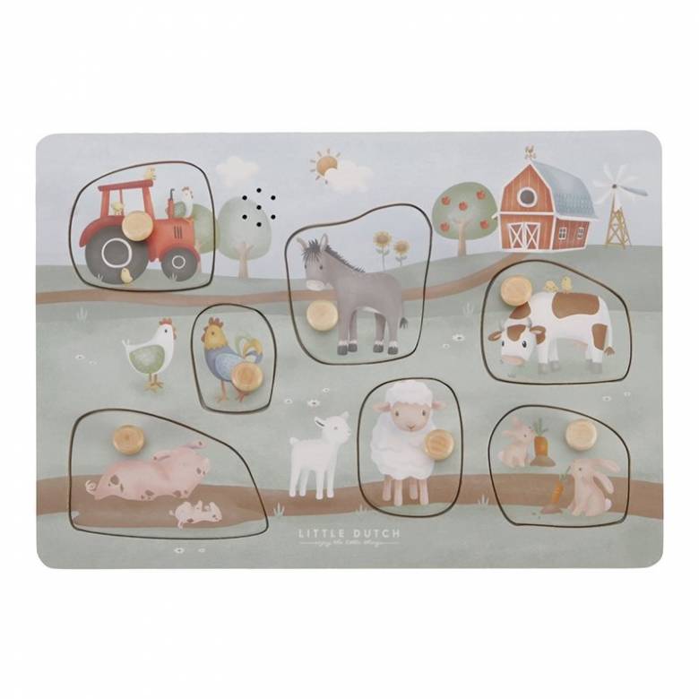 Little Farm Wooden Sound Puzzle By Little Dutch 1+