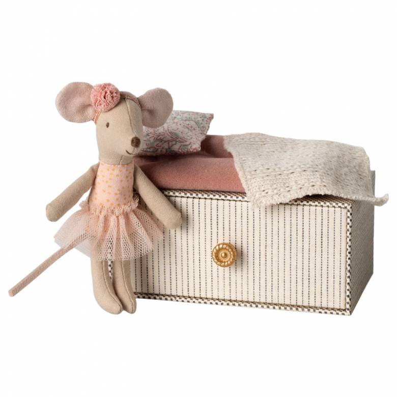 Little Sister Dance Mouse In Daybed By Maileg 3+