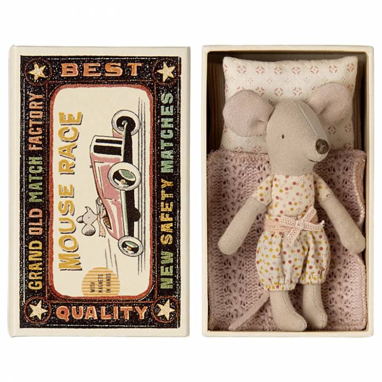 Little Sister Mouse In Matchbox By Maileg 3+
