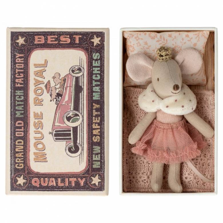 Little Sister Princess Mouse In Matchbox By Maileg 3+