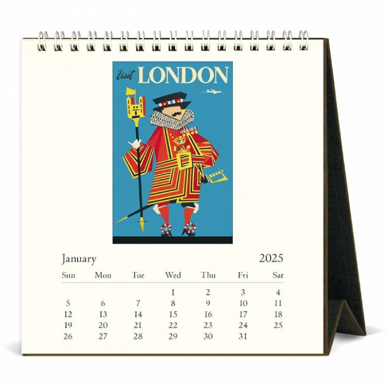 London Desktop Calendar by Cavallini 2025