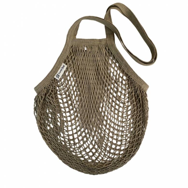 Long Handled Cotton String Bag - Sage Vegetable Dye