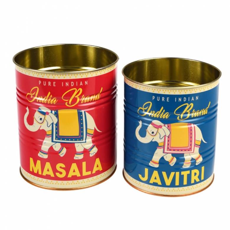 Masala & Javriti - Set Of 2 Storage Tins