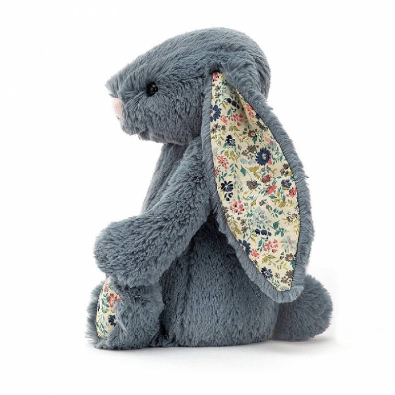 Medium Blossom Bunny In Dusky Blue Soft Toy By Jellycat