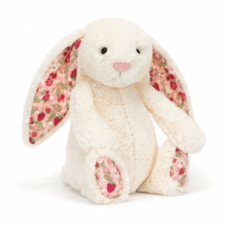 Medium Blossom Cream Bunny 'Berry' Soft Toy By Jellycat 0+