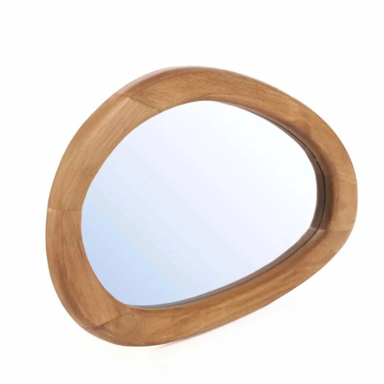 Medium Pebble Organic Shaped Mirror In Natural