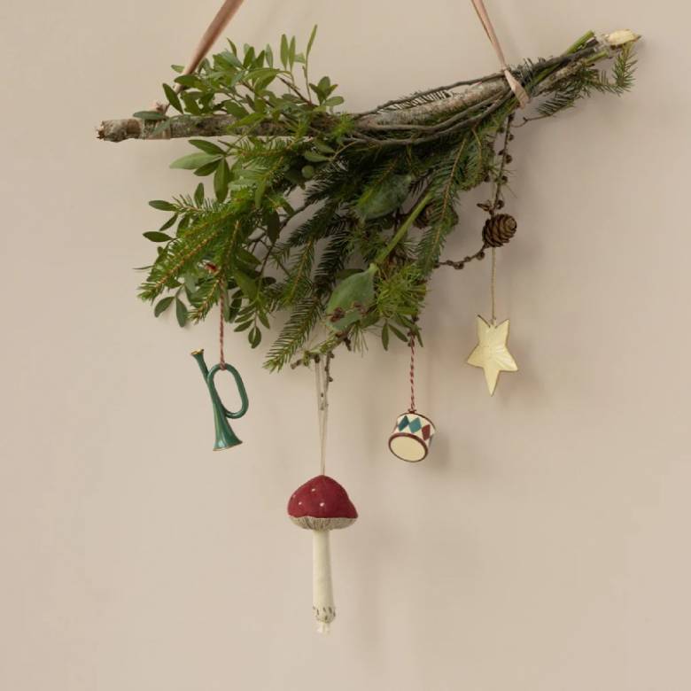 Metal Drum Hanging Christmas Decoration By Maileg