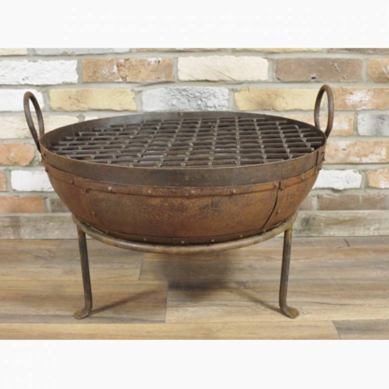 Metal Fire Pit Bowl On Stand 60cm