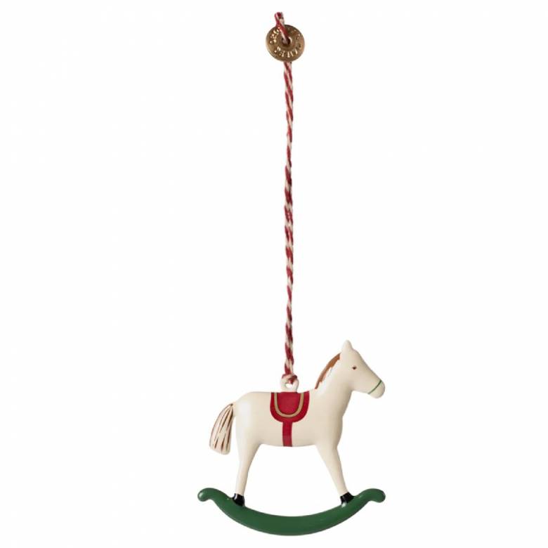 Metal Rocking Horse Hanging Christmas Decoration By Maileg