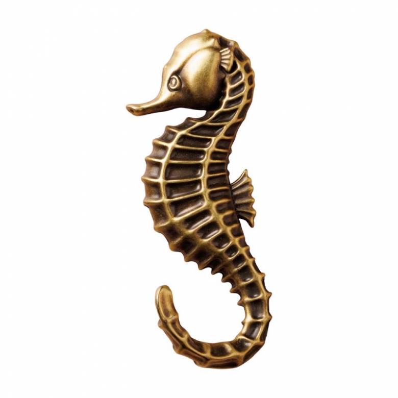 Metal Seahorse Hook In Gold