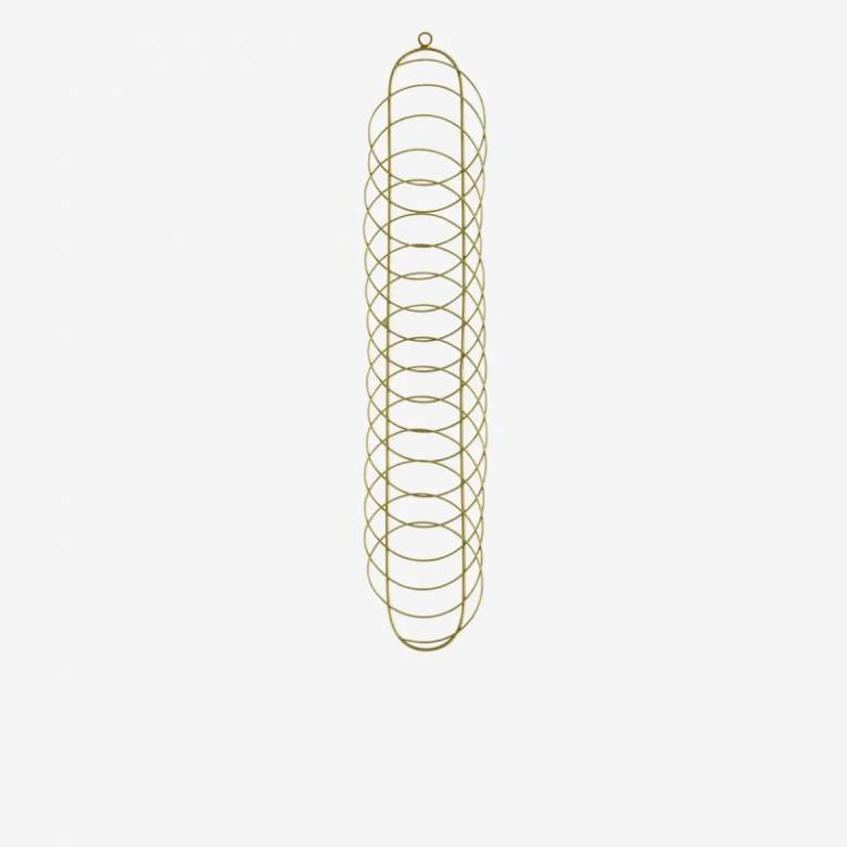 Metal Wall Mounting Card Holder In Antiqued Brass
