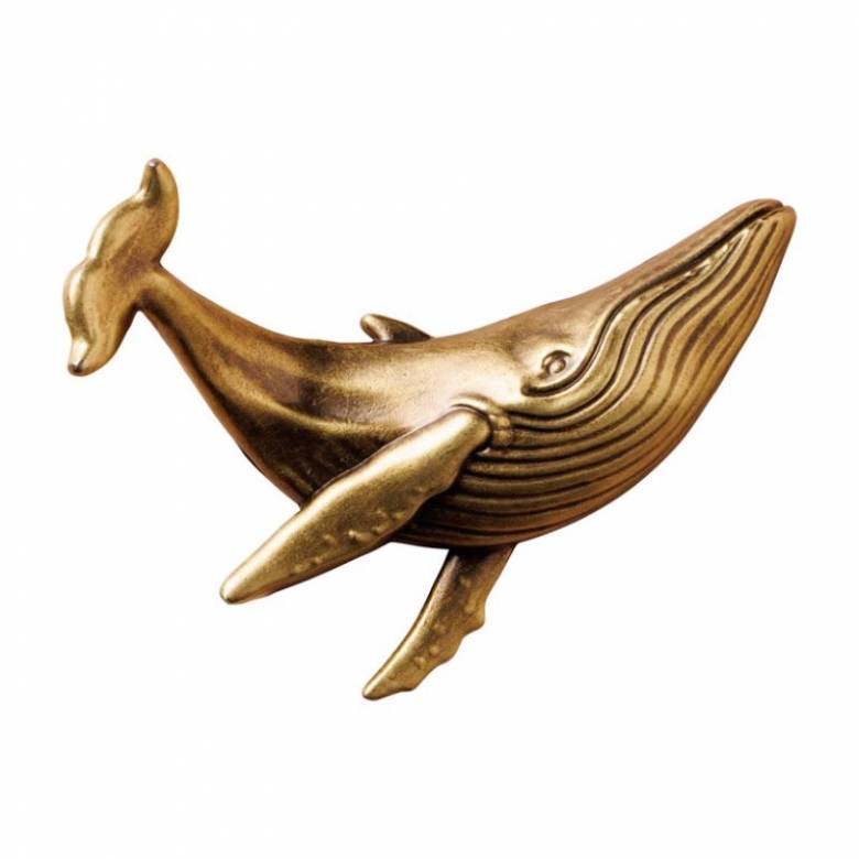 Metal Whale Hook In Gold