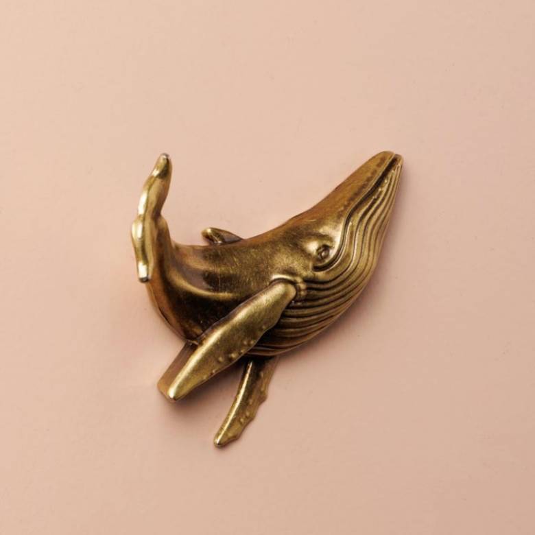 Metal Whale Hook In Gold