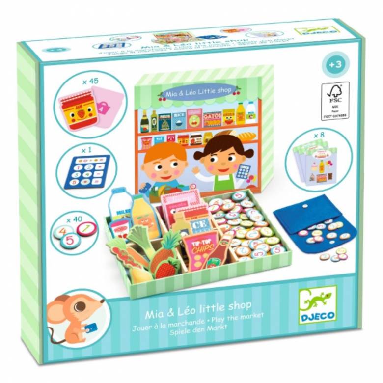 Mia & Leo Little Shop Role Play Set By Djeco 3+