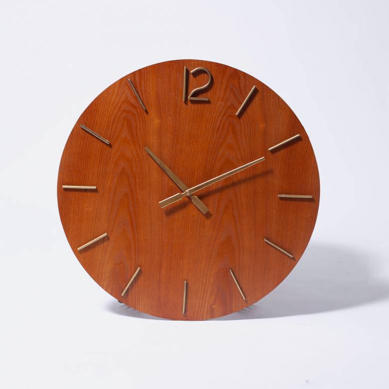 Mid Century Style Wooden Clock