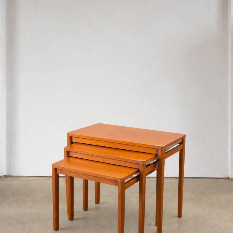 Mid Century Teak Nest Of Tables