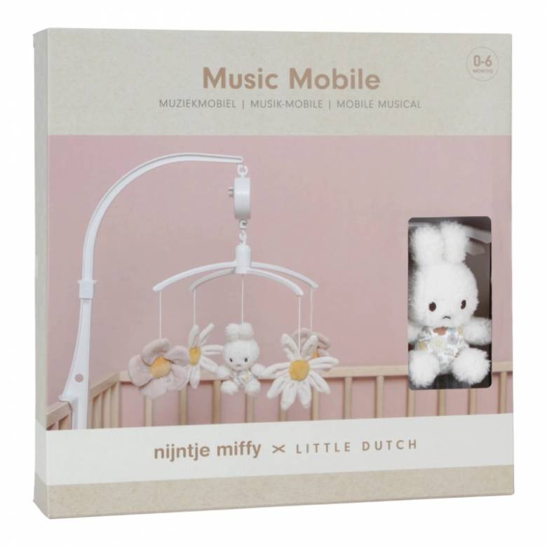 Miffy Musical Mobile In Vintage Flowers By Little Dutch