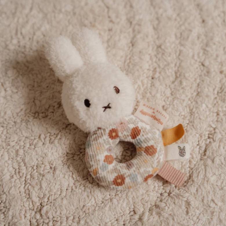 Miffy Rattle In Vintage Flowers By Little Dutch 0+