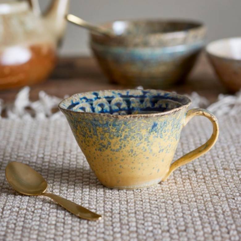 Milani Stoneware Cup In Blue