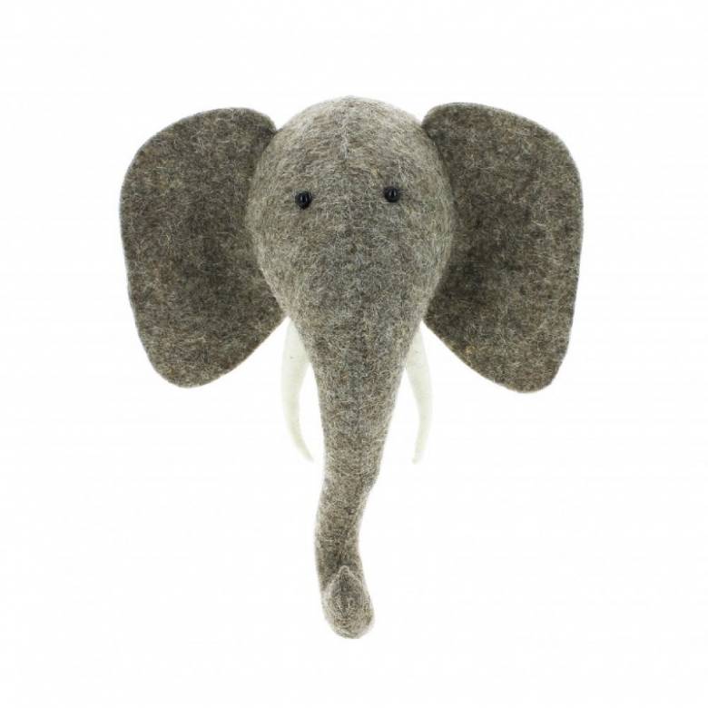 Mini Elephant Head Wall Decoration