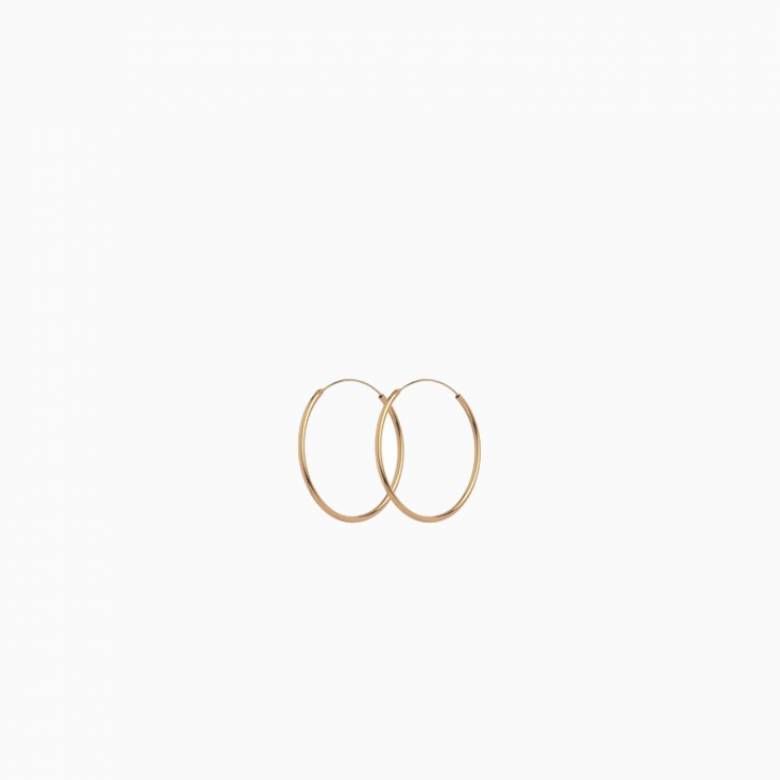 Mini Plain Hoops In Gold 20mm By Pernille Corydon
