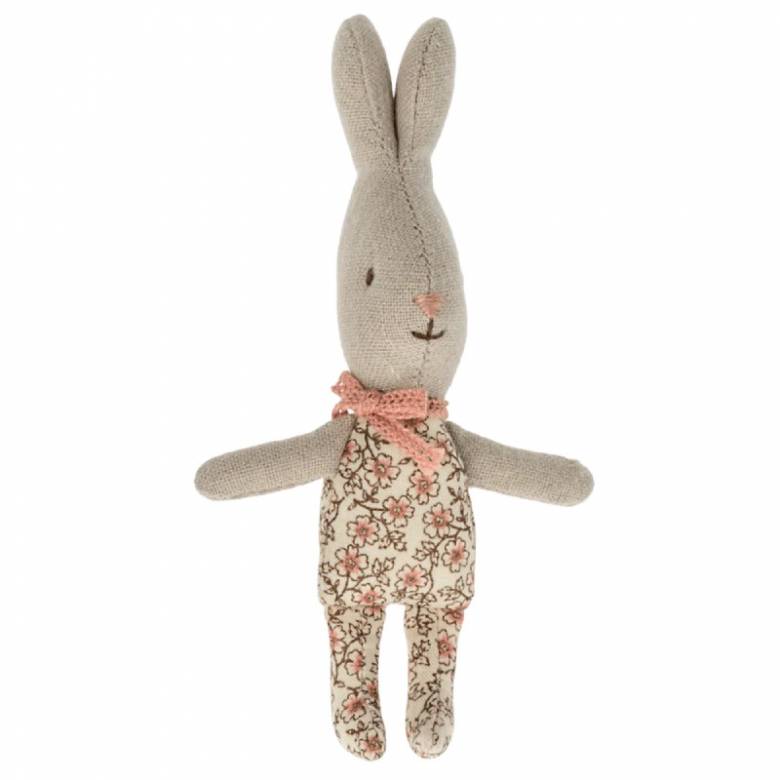 Mini Rabbit In Rose Clothes Soft Toy By Maileg 3+