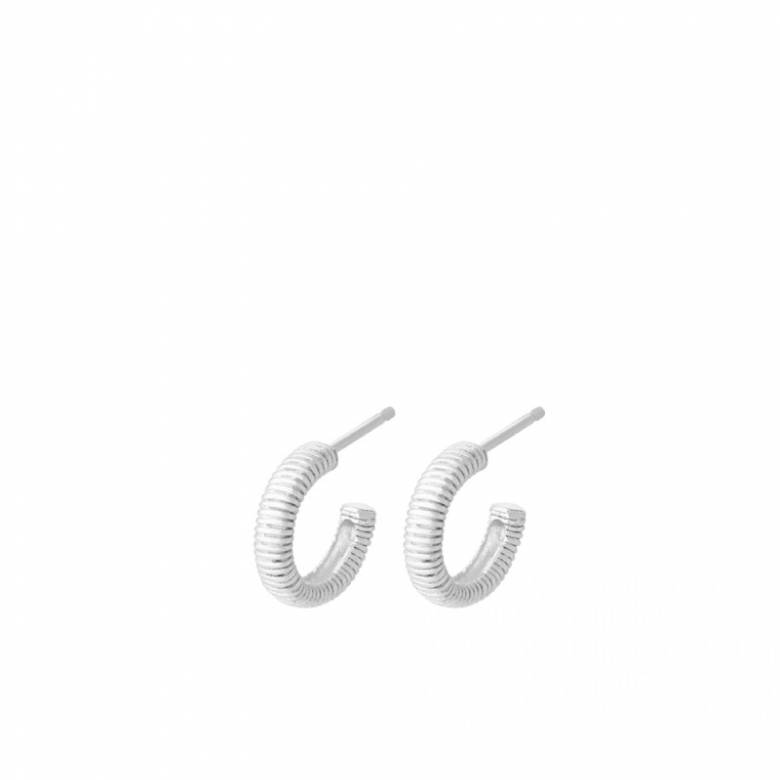 Mini Sea Breeze Hoop Earrings In Silver By Pernille Corydon