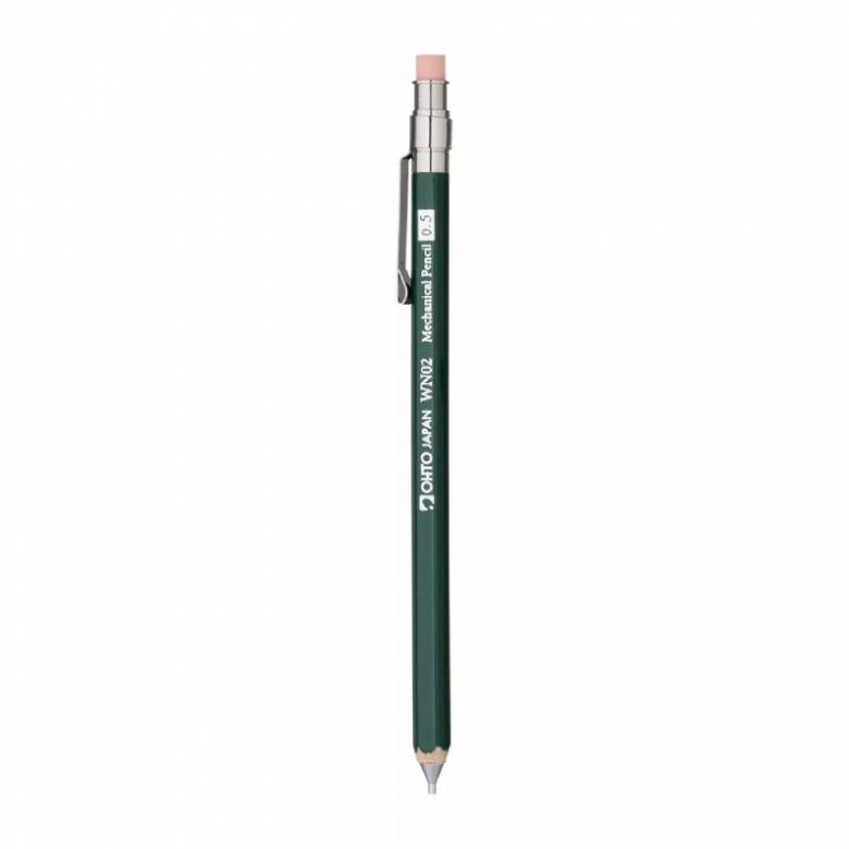 Mini Wooden Mechanical Pencil In Green