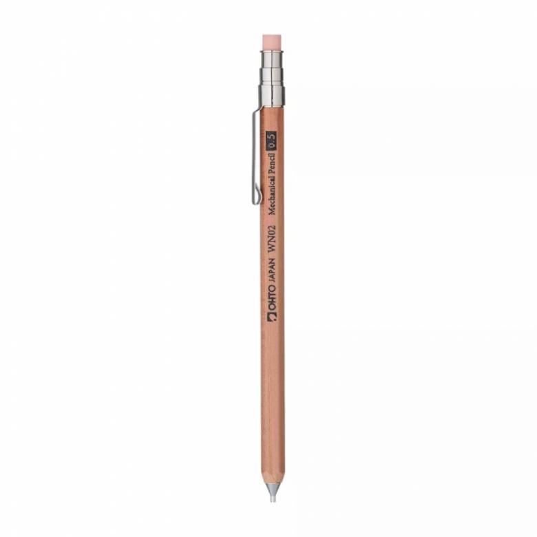 Mini Wooden Mechanical Pencil In Natural