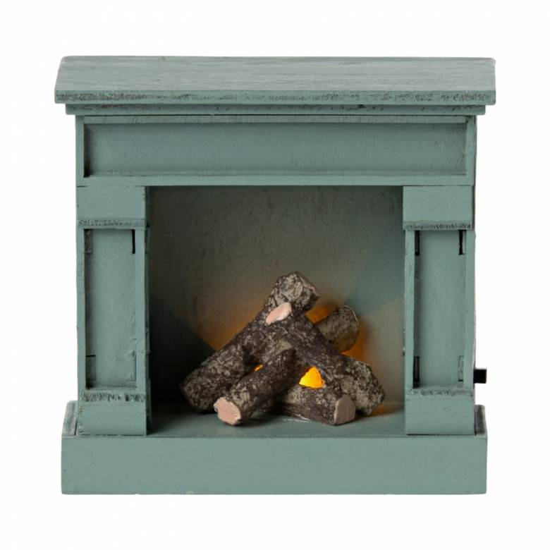 Miniature Fireplace In Vintage Blue By Maileg 3+