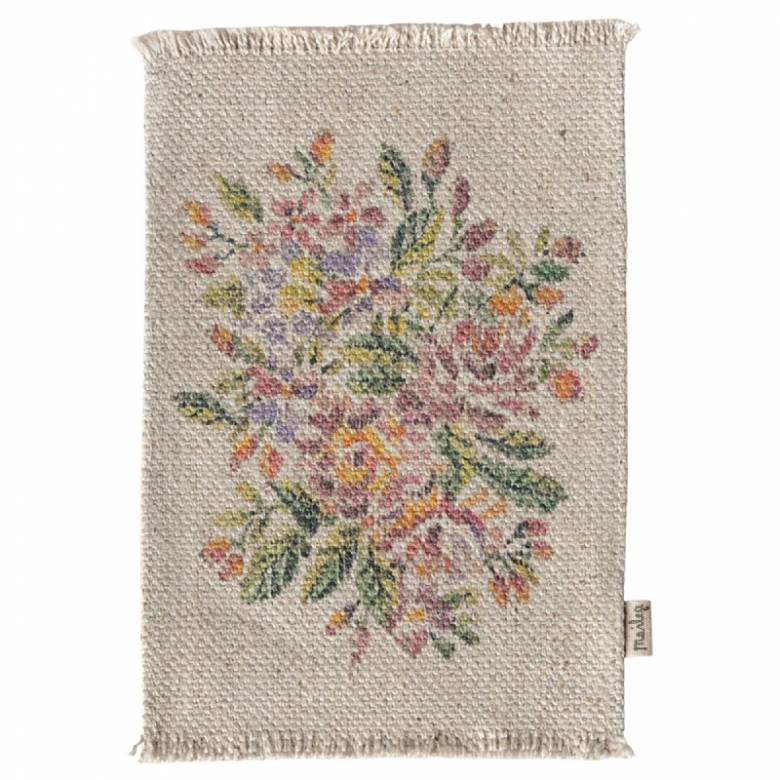 Miniature Rug With Flowers By Maileg 3+