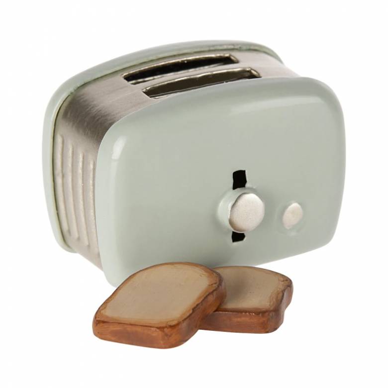 Miniature Toaster & Bread In Mint By Maileg 3+
