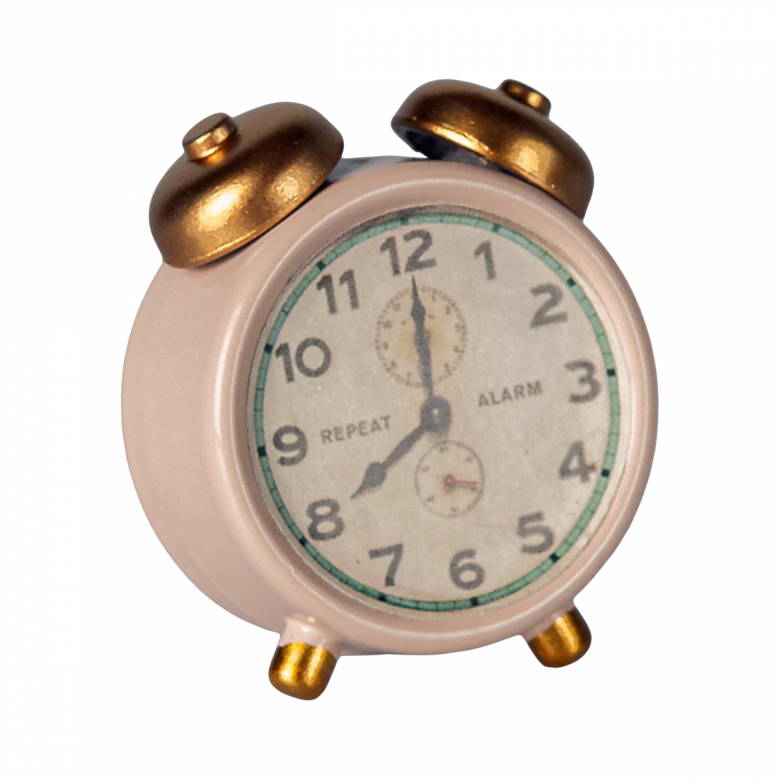 Miniature Toy Alarm Clock In Powder By Maileg 3+