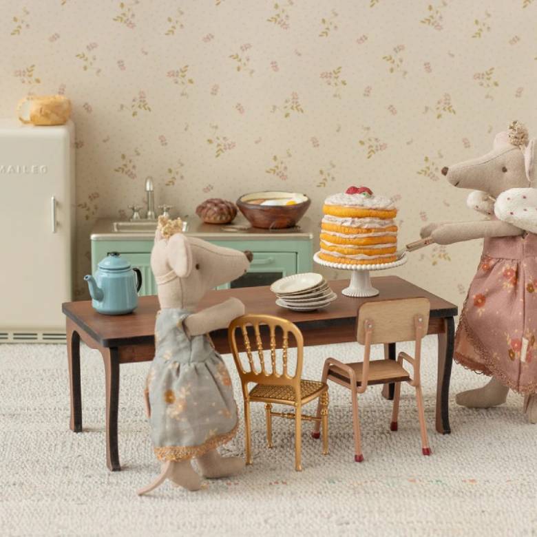Miniature Toy Long Dining Table By Maileg 3+
