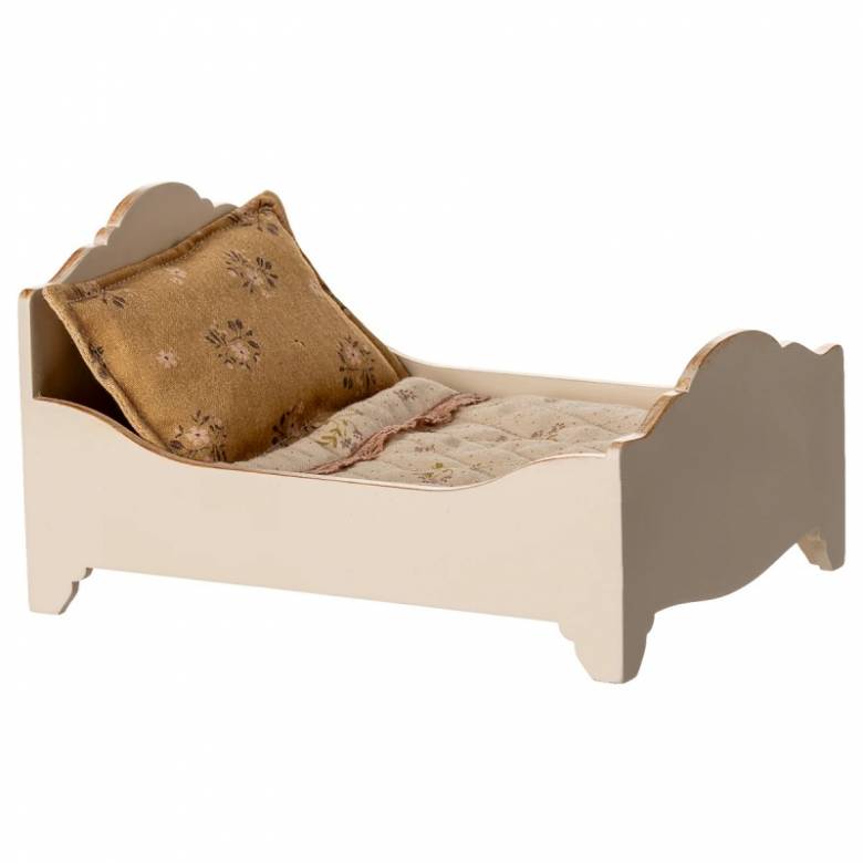 Miniature Toy Mouse Bed In Off White By Maileg 3+