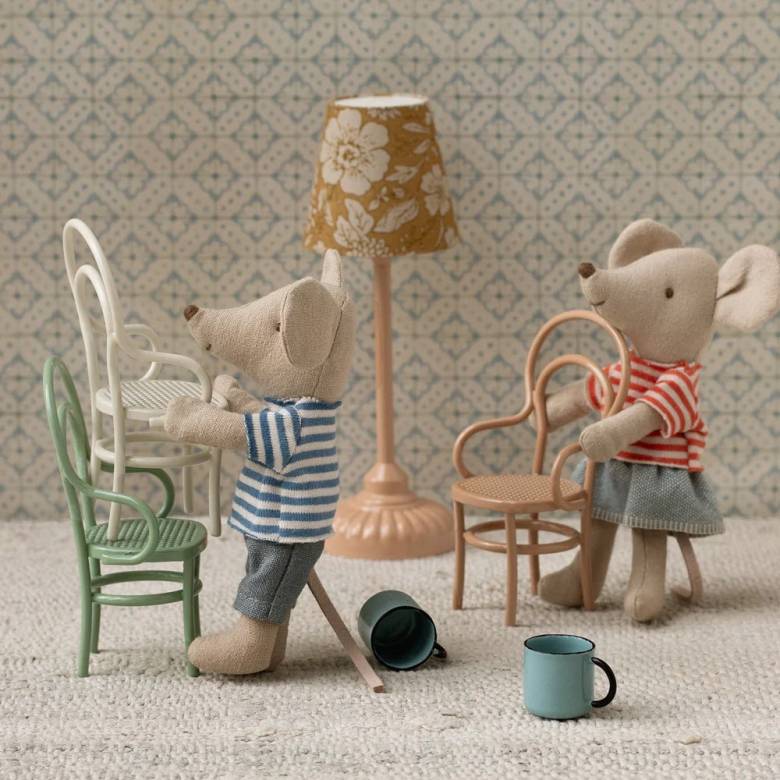 Miniature Vintage Chair In Dark Powder By Maileg 3+