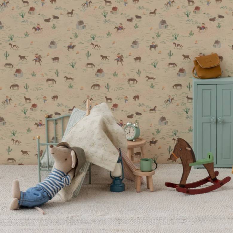 Miniature Wooden Rocking Horse Toy By Maileg 3+