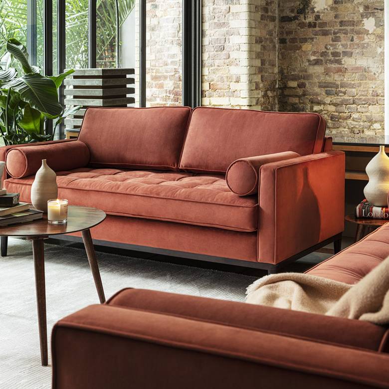 Swyft Model 02 - 2 Seater Sofa - Velvet Brick