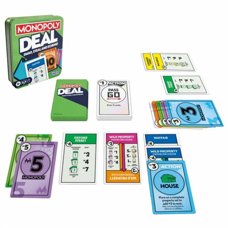 Monopoly Deal Card Game In Tin 8+