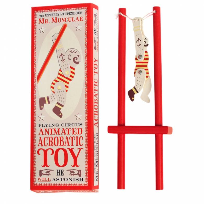 Mr Muscular Acrobatic Wooden Toy 3+