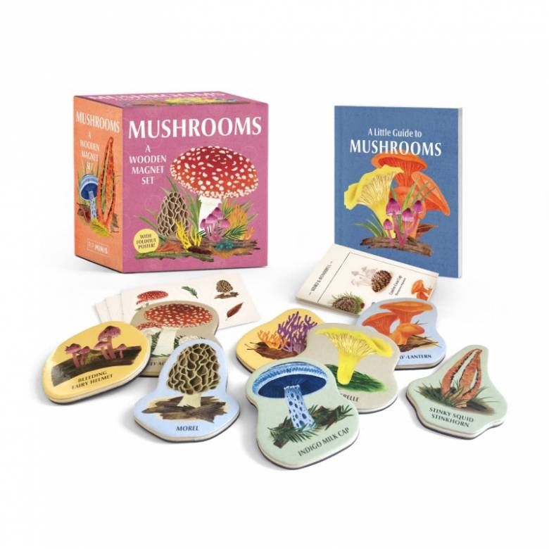 Mushrooms - Mini Wooden Magnet Set